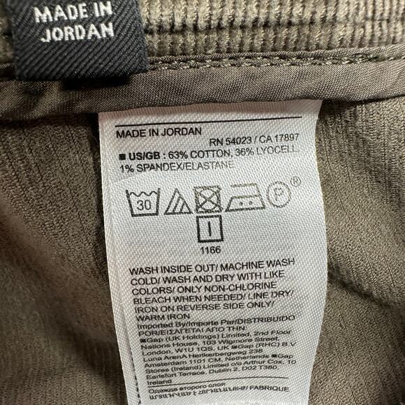 Banana Republic Pants Womens 10 Petite Brown Corduroy Jogger Utility Ankle Zip - Picture 5 of 13